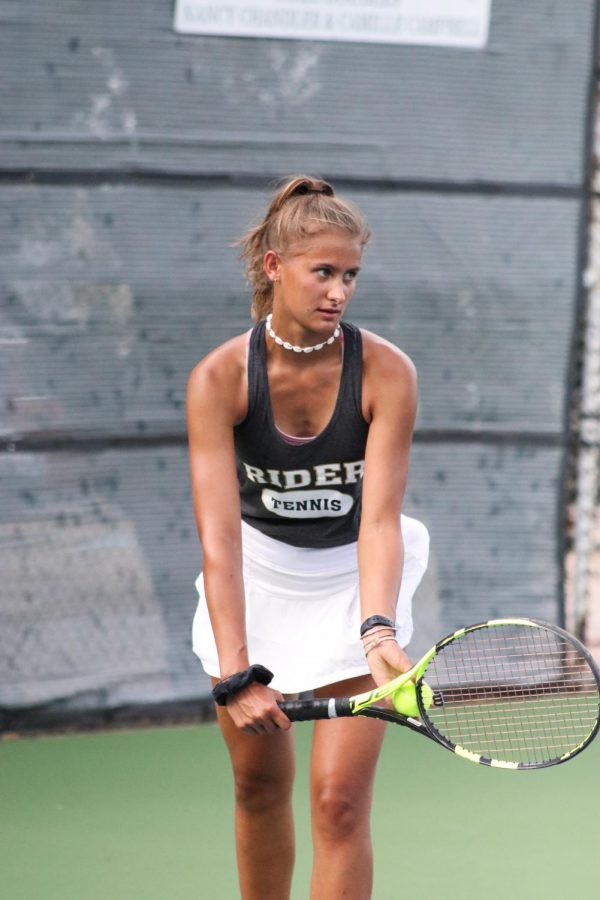 Rider tennis player Axelle Jacquemin has thrived on and off the courts since moving from Belgium in August. 