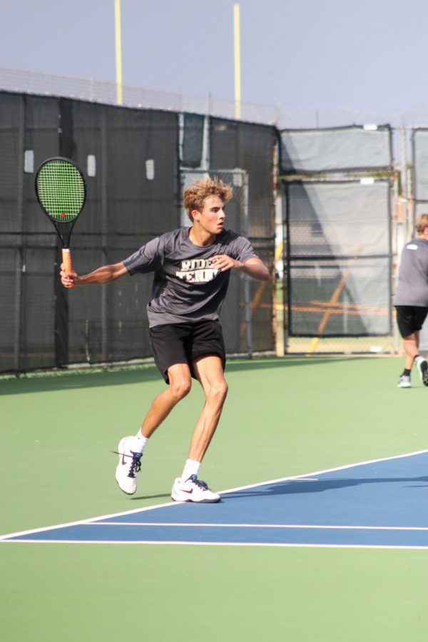 Coen Houtsma is in his second year attending Rider, but its his first season with tennis. 