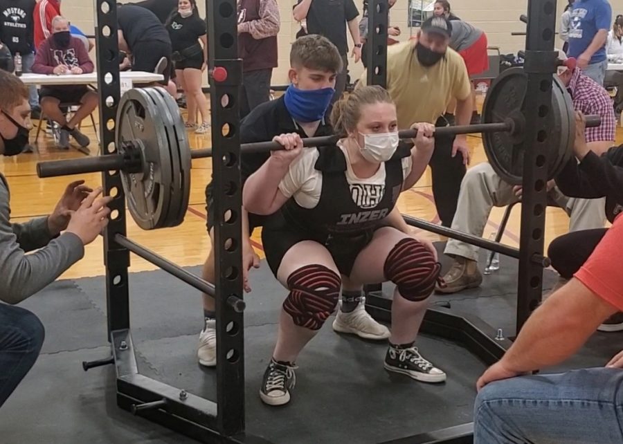 Jordan Tolleson is new to powerlifting this year. 
