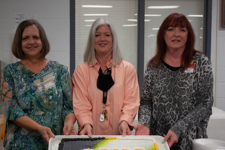 Ellen Rigsby, Jill Lauck and Nancy Kizis are retiring this year from Rider High School. 