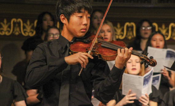 Jun Park was named an all-state violinist for the second straight year. 