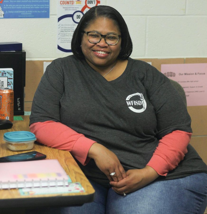 Schlonda Phillips was surprised when she was announced as Riders teacher of the year. 
