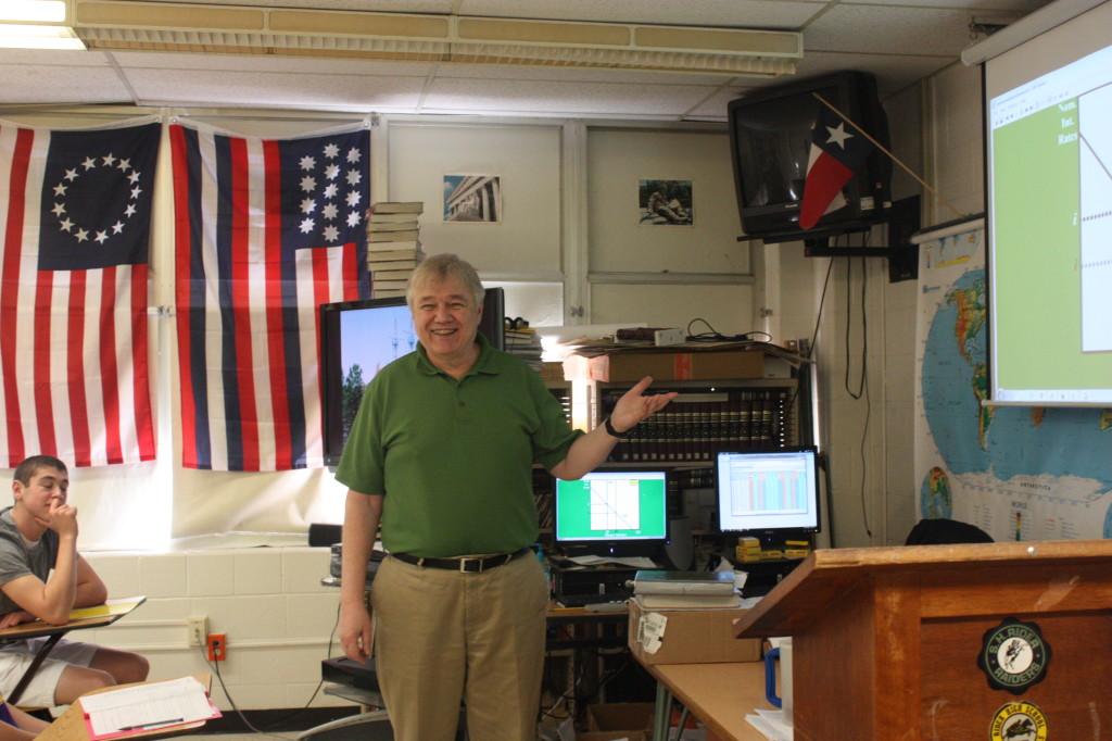 APUSH teacher Joe Pearson in his classroom. 