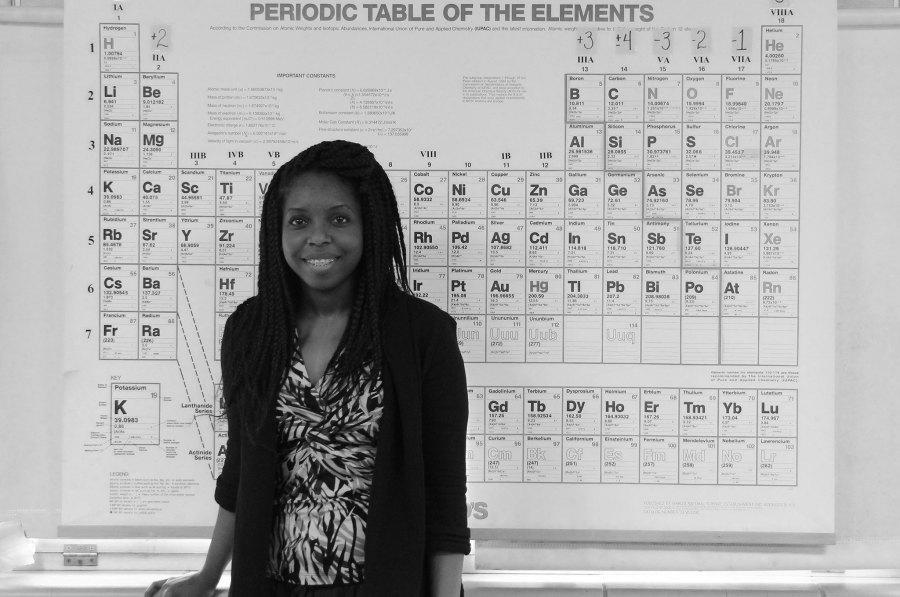 Chemistry and IPC teacher Joy-Anne Oliver in her new classroom. Oliver started at Rider during the second six weeks.