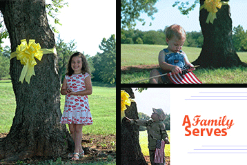 In 2005 sophomore Kallie Wagners father, Master Sergeant James Wagner, was deployed to South Korea. She and her siblings, Josh and Ryan had photos made for their father while he was gone. Master Sergeant Wagner has been deployed to Saudi Arabia, South Korea and twice to Iraq since Kallie was born.