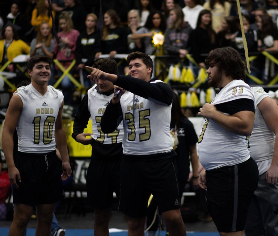 11 9VF captains speaking at the pep rally