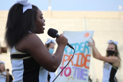 Senior Shayla Stevenson at the freshmen corral 