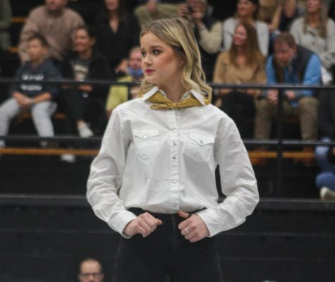 Karis Ward prepares to dance during last years Round Up assembly. 