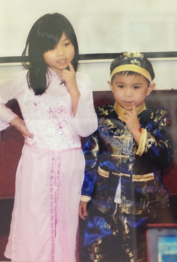 Cousins Christine Kim and Hayden Nguyen were closing growing up. Kim is one of the main inspirations of Nguyens art. 
