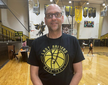 Rider coach Todd Chamberlain is leading the girls basketball program in 2022-23. 