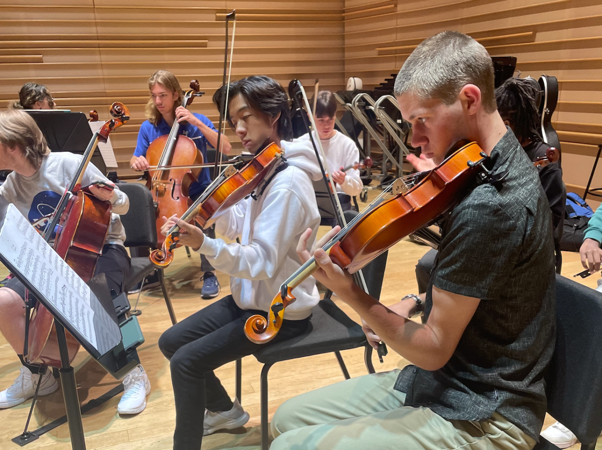 Silas McKown and the Rider orchestra prepared for their performance at Carnegie Hall over the summer during a trip to New York City. 