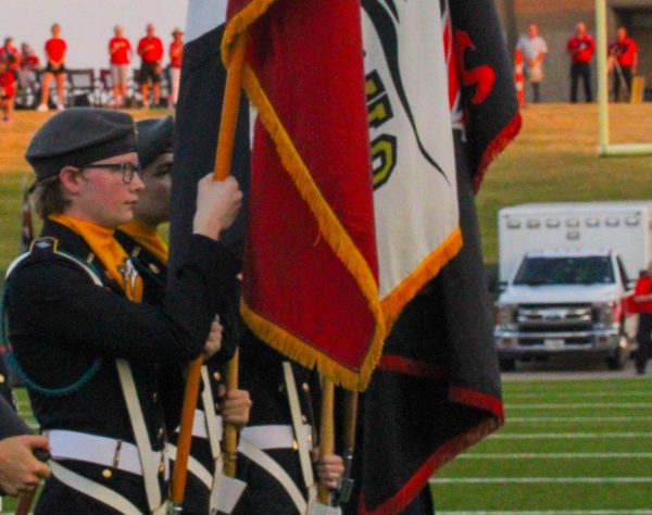 Jacob Waters holds the top JROTC title at Rider as battalion commander. 