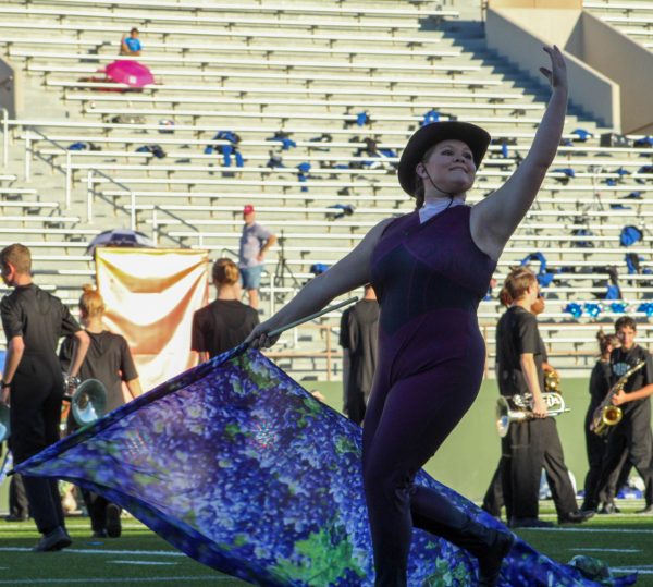 Eden Wolf has been a part of color guard at Rider since she was in middle school. 